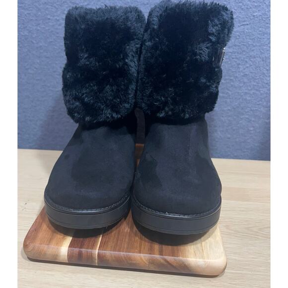 GBG Los Angeles Womens GGALEYA Faux Suede Winter Ankle Boots Size 7.5M Black - Picture 2 of 7